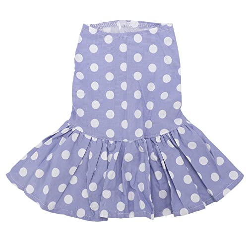 Dog Summer Dress | Breathable Cotton Pet Clothes for Small Dogs/Cats | Cute Spot Pattern Dress for Parties/Holidays | Easy Use with Hook & Loop Fasteners (M) von REXVTNS