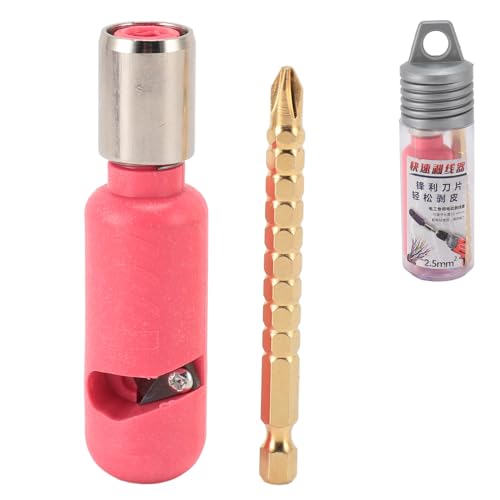 Electric Wire Stripping Tool | 2.5mm² Drill Connector for Electricians | ABS Stripper & Twisting Tool with 6.35MM Versatile Rod von REXVTNS