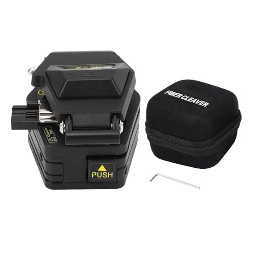Fiber Optic Cleaver | 0.8° Cutting Angle & 48000 Cleaves | Consistent Optical Fiber Cutter for 0.25mm / 0.9mm Cables | Tungsten Steel Component, 16 Spots, Fiber To The Home von REXVTNS