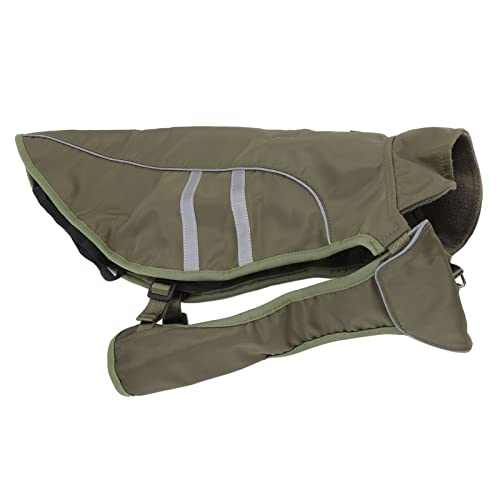 Hunde Regenmantel für mittelgroße und große Hunde | Regenfester reflektierender Haustierponcho mit Leinenloch | Einstellbare Hundejacke im Federgewicht zum Gehen/Wander- / (M) von REXVTNS