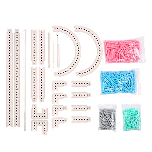 Knit Weaving Tool Kit | ABS Plastic DIY Tool for Hats/Scarves/Sweaters | Multi - Function Knitting Set with 5 Shapes & 166 Accessories | Portable Craft Kit von REXVTNS
