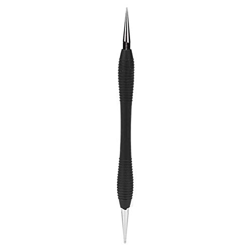 Lederhandwerkswerkzeug | 3 - in - 1 Druckwischer zum Schreiben und Formen | DIY handgefertigtes Leder -Schnitzwerkzeug/Awl Kopf/Tiefenlöffel/flacher Löffel | Gummigriff, (Cone head) von REXVTNS