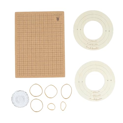 Macrame Board 11x15in | Cork Braiding Board with 30 T Pins | Reusable Grid Board for Bracelets/Jewelry Making/DIY Knotting | Lightweight & Sturdy von REXVTNS