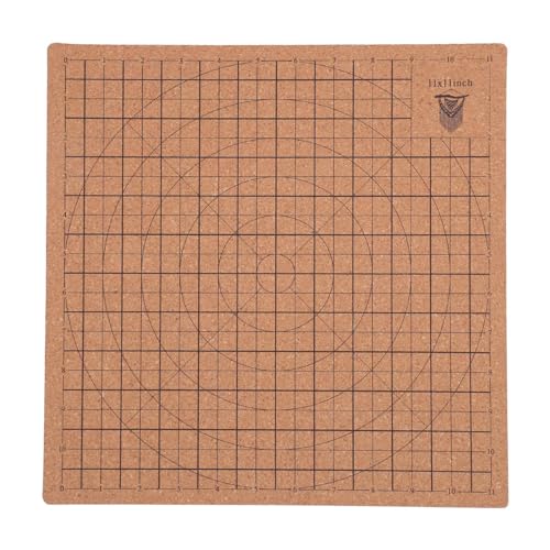 Macrame Board with Grids | Double Side Cork Braiding Board for Bracelets/Knotting/DIY Crafts | Lightweight & Portable with Instructions | 30x30cm von REXVTNS