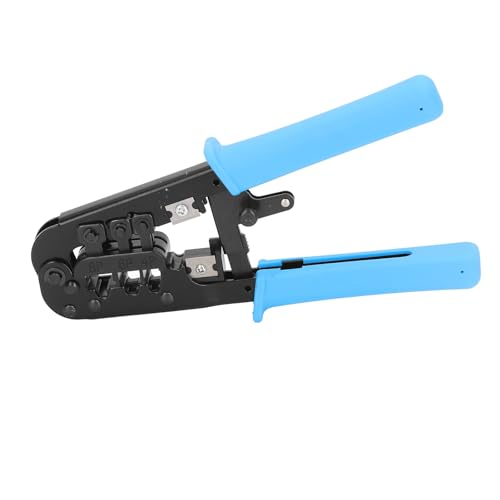 Network Cable Crimping Tool | 8P 6P 4P RJ45 Crimper with Ratchet Design | CAT5 CAT6 Connector Tool for Ethernet/Phone Cables | Alloy Steel & PP Construction Network Cable Crimping Tool | 8P 6P 4P RJ45 Crimper with Ratchet Design | CAT5 CAT6 Connector Tool for Ethernet/Phone Cables | Alloy Steel & PP Construction von REXVTNS