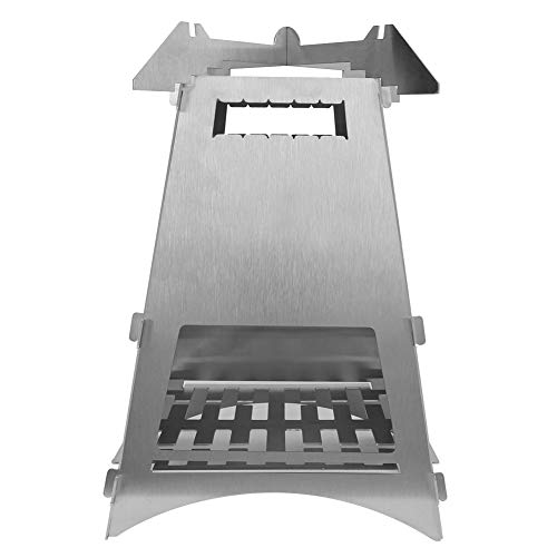 Portable Stainless Steel Camping Stove | Direct - Fired Wood Burning Stove for Outdoor Cooking/BBQ/Survival | Lightweight & Sustainable with Storage Bag von REXVTNS