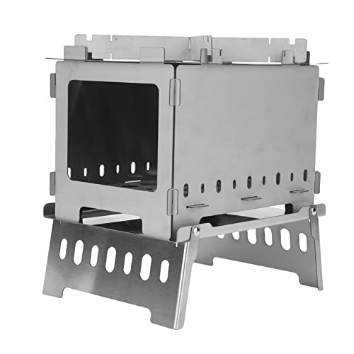 Portable Wood Burning Stove | Stainless Steel Windproof Camping Stove for Backpacking/Hiking/Outdoor Activities | Foldable Design with Grill Net & Storage Bag | 304 Stainless Portable Wood Burning Stove | Stainless Steel Windproof Camping Stove for Backpacking/Hiking/Outdoor Activities | Foldable Design with Grill Net & Storage Bag | 304 Stainless von REXVTNS