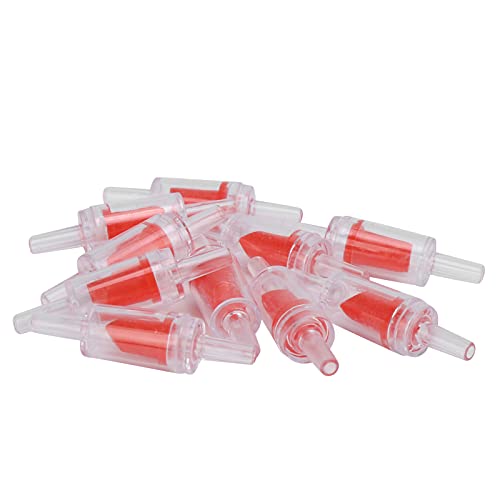 REXVTNS 10PCS One Way Pump Check Valves | Non - Return Valve for Fish Tank/Aquarium | 3mm Inner Diameter Plastic Valve | Sturdy & Easy Install (Transparent Red) von REXVTNS