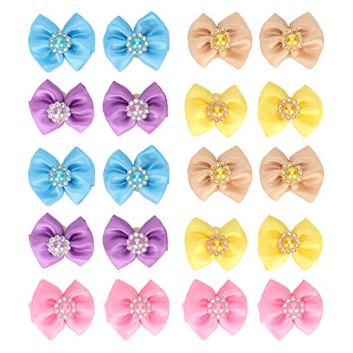 REXVTNS 20pcs Pet Hair Bows for Small Dogs/Cats/Rabbits | Cute Mixed Colors Topknots with Rubber Band | DIY Grooming Accessories | Long - Lasting Polyester Material REXVTNS 20pcs Pet Hair Bows for Small Dogs/Cats/Rabbits | Cute Mixed Colors Topknots with Rubber Band | DIY Grooming Accessories | Long - Lasting Polyester Material von REXVTNS