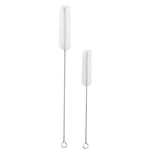 REXVTNS 2pcs Stainless Steel Aquarium Tube Care Brush | Long & Short Brushes for Fish Tank/Bottles/Hard - to - Reach Spaces | Rustproof with Wall Hook | 11.4in & 7.9in Length von REXVTNS