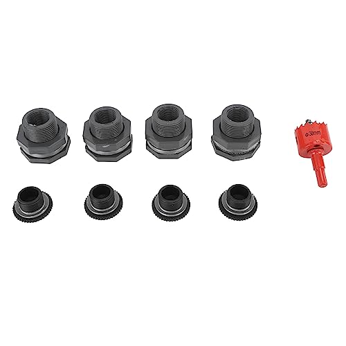 REXVTNS 3/4 Inch Rain Container Bulkhead Fitting Kit | Leak - Proof PVC Spigot Connector for Water Containers/Pools/Aquariums | Includes Hole Saw Tool & 9 Accessories von REXVTNS