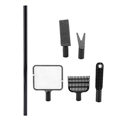 REXVTNS Aquarium Care Tool Set 4 in 1 | Fish Environment Brush/Net/Shovel/Clip | Portable ABS Plastic Kit | Easy Assembly for Freshwater/Saltwater Systems von REXVTNS
