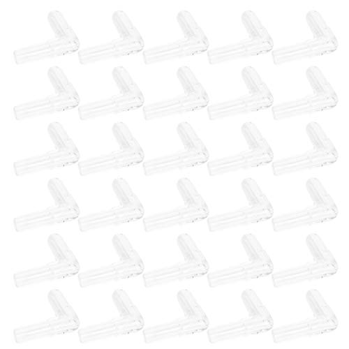 REXVTNS Aquarium Flow Tubing Splitter 30pcs | 3 -Way / 4 -Way/L -Formanschluss für Fischtank | 4mm PVC -Adapter für Wasserpumpe/Blasenstein/Scheckventil | Robust und sicher (Crystal Elbow) von REXVTNS