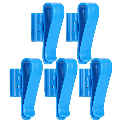 REXVTNS Aquarium Water Pipe Clips 5Pcs / Set | Fish Tank Water Change Tool Holder | 8-16mm Movable Clip for Bucket/Aquarium | Plastic Clamp with 2 Color Options (Blue) von REXVTNS