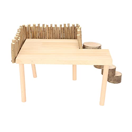 REXVTNS Holzhamsterkletterplattform | Rotatable Leiter und stabiles Design für Hamster/Zuckergleiter/kleine Haustiere | Multifunktioneller Spielplatz mit Schrauben - Feste Beine von REXVTNS