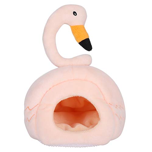 REXVTNS Kleines Haustierhamsterbett | Cartoon Swan Form Schlafhaus für Wärme & Ruhe | Weicher Plüsch mit abnehmbarem Kissen | Strukturierter Boden für Meerschweinchen/Kaninchen/kleine von REXVTNS