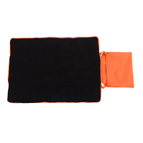 REXVTNS Protective Dog Mat | Reversible Pet Pad for Camping/Travel | Machine Washable Outdoor Mat | 420D Oxford Fabric with Storage Pouch (Orange with Black Polyester Layer) von REXVTNS