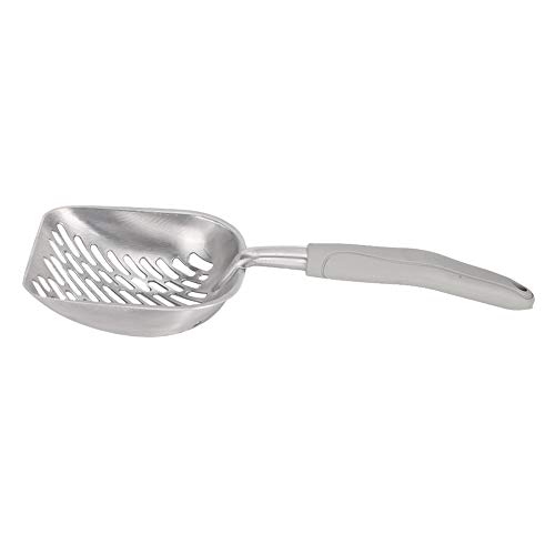 REXVTNS Stainless Steel Cat Litter Scoop | Deep Shovel with Ergonomic Handle | Pet Spatula Sifter for Effective Litter Separation/Simple Maintenance | Secure Grip, Solid von REXVTNS