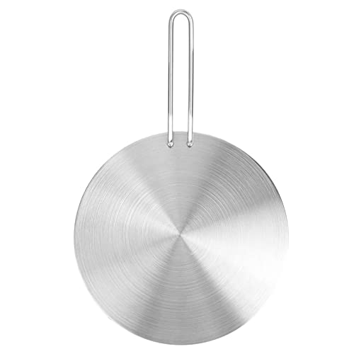 REXVTNS Stainless Steel Heat Diffuser Plate | Induction Adapter for Gas/Electric Cookers | Even Heat Distribution for Iron Pans/Ceramic Pots | 3 Sizes (7.9in / 8.7in / 9.4in) (24cm) von REXVTNS