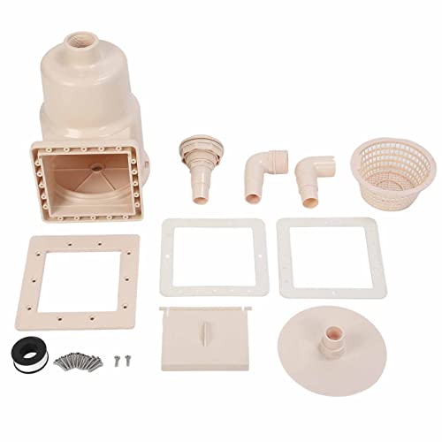 REXVTNS Swimming Pool Skimmer 1.5in | Smooth Drain for Home & Commercial Pools | ABS/PVC Construction with 9 Accessories | Easy Install Pool Drainage System von REXVTNS