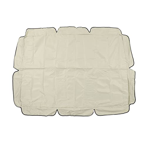 REXVTNS Weather - Blocking Swing Canopy Replacement | 420D Silver Coated Oxford Fabric for Outdoor Garden/Patio | Sunlight & Windproof Barrier (Beige) von REXVTNS