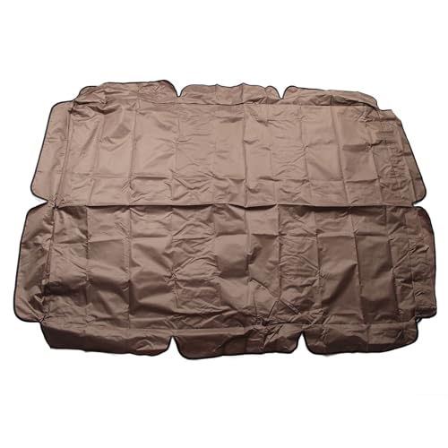 REXVTNS Weather - Blocking Swing Canopy Replacement | 420D Silver Coated Oxford Fabric for Outdoor Garden/Patio | Sunlight & Windproof Barrier (Coffee) von REXVTNS