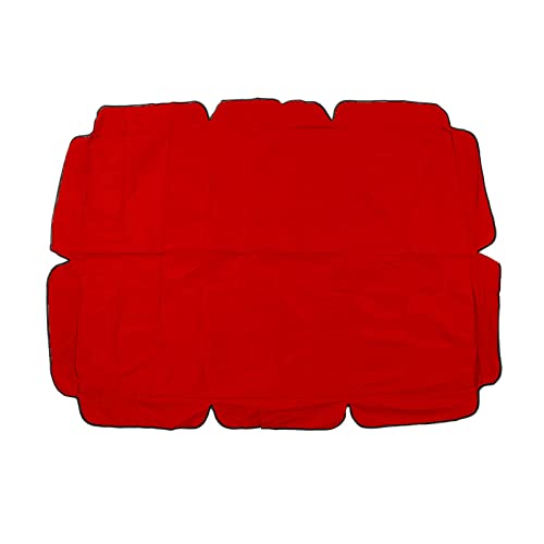 REXVTNS Weather - Blocking Swing Canopy Replacement | 420D Silver Coated Oxford Fabric for Outdoor Garden/Patio | Sunlight & Windproof Barrier (Red) von REXVTNS