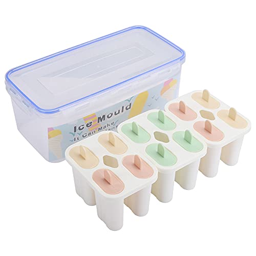 Reusable Ice Cream Shaping Kit | Food Grade PP Material with Secured Lid | DIY Frozen Dessert Maker for Pudding/Yogurt/Gelatin | 12Pcs or 8Pcs Shapes Included (-3118200037411) von REXVTNS
