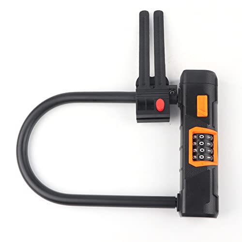 Ride U Lock | Sturdy Security Steel Ride Lock | 4 Digit Keyless Password Protection | Cut & Weatherproof for Cycling/Commuting/Outdoor von REXVTNS
