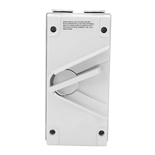 Single Phase 2P Weatherproof Isolating Switch | Flame Retardant AC440V Manual Switch | Particle - Shielded/Substance Damage Protected/Sunlight Protected | PA66 Material with 13 (CF-2P20A) von REXVTNS