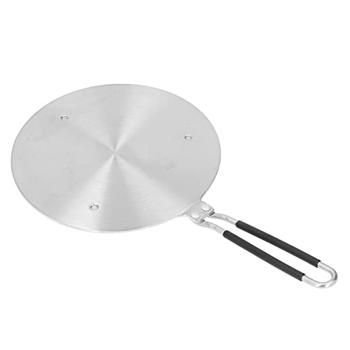 Stainless Steel Heat Diffuser Plate | Even Heat Distribution for Induction Cookers/Gas Stoves | Long Handle for Secure Cooking | Compatible with Iron Pans/Ceramic Pots (24#) von REXVTNS