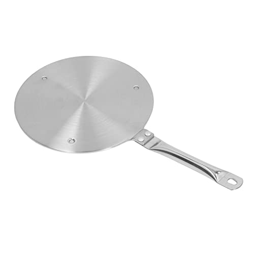 Stainless Steel Heat Diffuser Plate for Induction Cooker | Heat Converter for Gas/Electric Stoves | Secure Handle & Even Heat Distribution | Compatible with Iron/Ceramic Pots (22#) von REXVTNS