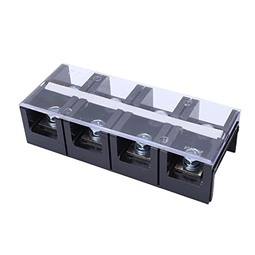 Terminal Block Screw Type Dual Row 4 Position | 200A High Current for Electrical Connection | Barrier Strip with Transparent Cover/Isolated Terminals/Sturdy Copper Terminal Block Screw Type Dual Row 4 Position | 200A High Current for Electrical Connection | Barrier Strip with Transparent Cover/Isolated Terminals/Sturdy Copper von REXVTNS