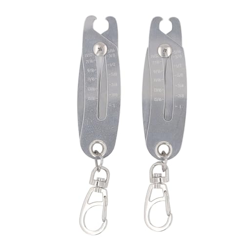Thread Checker Keychain 2Pcs | Long - Lasting Steel Metric & Imperial Units | Portable Thread Size Identifier for DIY/Auto Repair/Plumbing | Detailed Engraved Markings Thread Checker Keychain 2Pcs | Long - Lasting Steel Metric & Imperial Units | Portable Thread Size Identifier for DIY/Auto Repair/Plumbing | Detailed Engraved Markings von REXVTNS