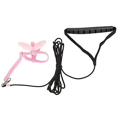 Vogelkabelbaumleine | Einstellbar & kauen - Beweis für kleine Papageien | Outdoor Flying Training Gurt | 78 -Zoll -elastisches Seil mit sicherem Haken (S) von REXVTNS