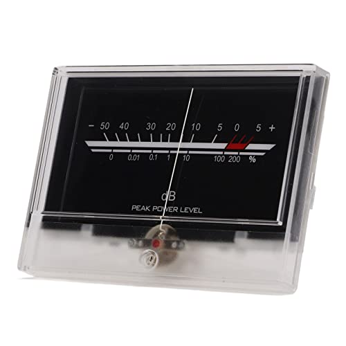 Vu Meter LED LED WHISS BACKSCHLACKT | Genaue DB -Messung für Audioverstärker/Studiomischer | ABS -Material, 70 -mm -Zink weißer Kupferzeiger | DIY & HOME -Gebrauch von REXVTNS