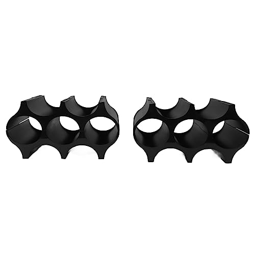 Wine Bottle Rack 4Pcs | Black ABS Decorative Holder for Kitchen/Bar/Pantry | Secure Storage for Red Wine Bottles | Contemporary Design von REXVTNS