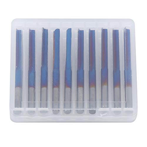 ZDZCYS22DL 3.175mm Carbide Milling Cutter 10Pcs | 2 - Flute Straight Router Bit for Wood/Acrylic/PVC | High Hardness & Accurate Cutting | 22mm Cutting Tool Length, 45mm Total ZDZCYS22DL 3.175mm Carbide Milling Cutter 10Pcs | 2 - Flute Straight Router Bit for Wood/Acrylic/PVC | High Hardness & Accurate Cutting | 22mm Cutting Tool Length, 45mm Total von REXVTNS