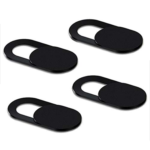 REY [Pack 4X] Webcam Abdeckung, Slider Camera Cover Ultra dünne Privacy-Schutzabdeckung für Laptop, PC, Smartphones, Tablets - Schwarz von REY