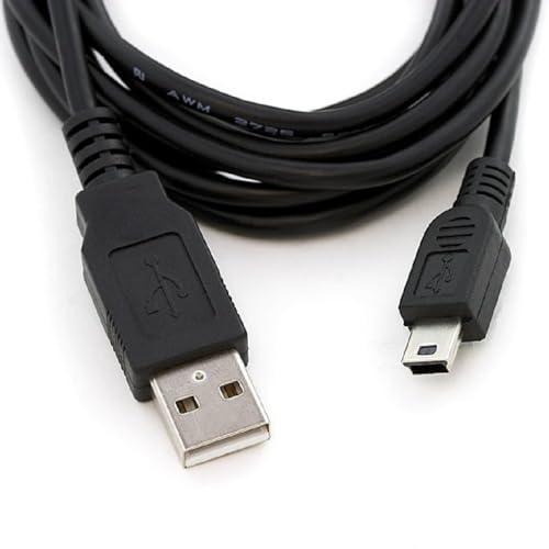 REY USB 2.0 auf Mini-USB-Kabel, Schwarz, 3 Meter von REY