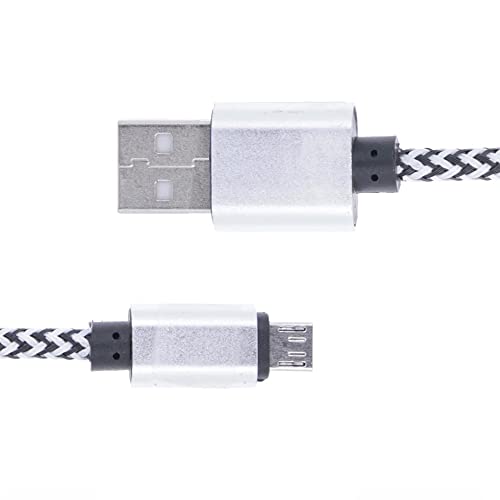 REY USB-Kabel Stecker auf Micro-USB-Stecker verstärktes Netz geflochten verstärktes Netz geflochten Schwarz - Weiß 2M Anti Tangle REY USB-Kabel Stecker auf Micro-USB-Stecker verstärktes Netz geflochten verstärktes Netz geflochten Schwarz - Weiß 2M Anti Tangle von REY