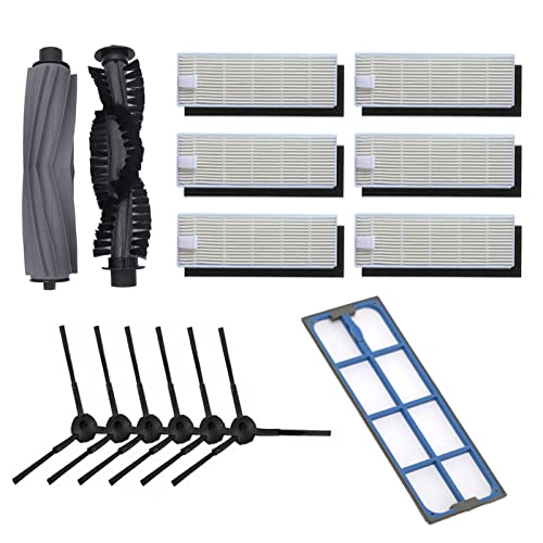 REYEE Set passend für ZACO A6 Zubehör Staubsauger Roboter, inklusive Seitenbürsten, Hauptbürsten, HEPA-Filter, Vorfilter von REYEE