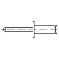 Reyher - Blindniete Alu/Stahl verzinkt Flachkopf a 6 x 16 s 250 Stk von REYHER
