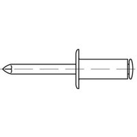 Reyher - Blindniete Alu/Stahl verzinkt Flachkopf a 6 x 25 s 200 Stk von REYHER