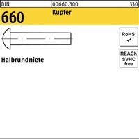 Din 660 Halbrundniete Kupfer 2 x 4 Cu s 1000 Stk von REYHER
