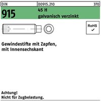 Reyher - Gewindestift din 915 m.Zapfen/Innensechskant m 4 x 8 45 h galvanisch verzinkt Reyher - Gewindestift din 915 m.Zapfen/Innensechskant m 4 x 8 45 h galvanisch verzinkt von REYHER