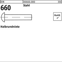 Halbrundniete din 660 6 x 10 Stahl von REYHER