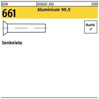 Din 661 Senkniete Aluminium 99.5 4 x 10 Al s 1000 Stk von REYHER