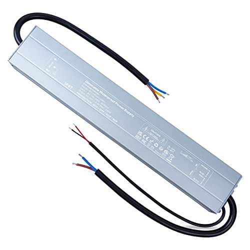 REYLAX LED Trafo 24V Dimmbar Wasserdicht 200W 8.33A LED Treiber Transformator 230V auf 24V DC Gleichstrom LED Driver Konstantspannung IP67 Netzteil Power Supply für Niedervolt LED Streifen von REYLAX