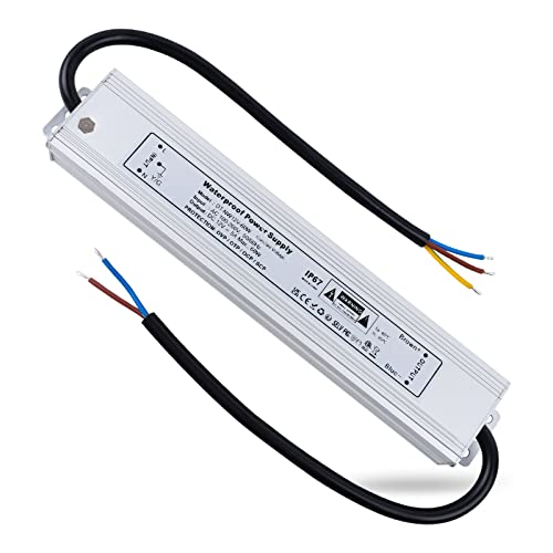 REYLAX LED Trafo 12V Wasserdicht 60W 5A LED Treiber Gleichstrom Netzteil IP67 Trafo 230V auf 12V LED Driver Konstantspannung Transformator Niedervolt Trafo Schaltnetzteil für Außen LED Streifen von REYLAX